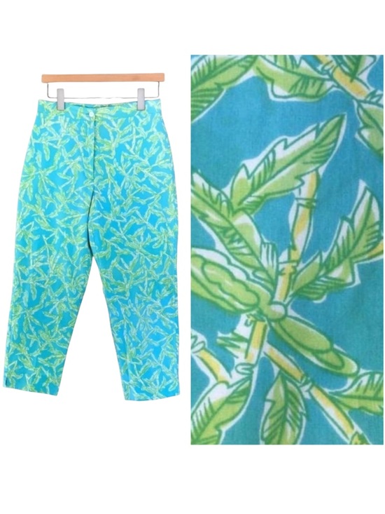 Lilly Pulitzer Pants - Lilly Pulitzer White Label Bamboo Print Capri Pants Size 6